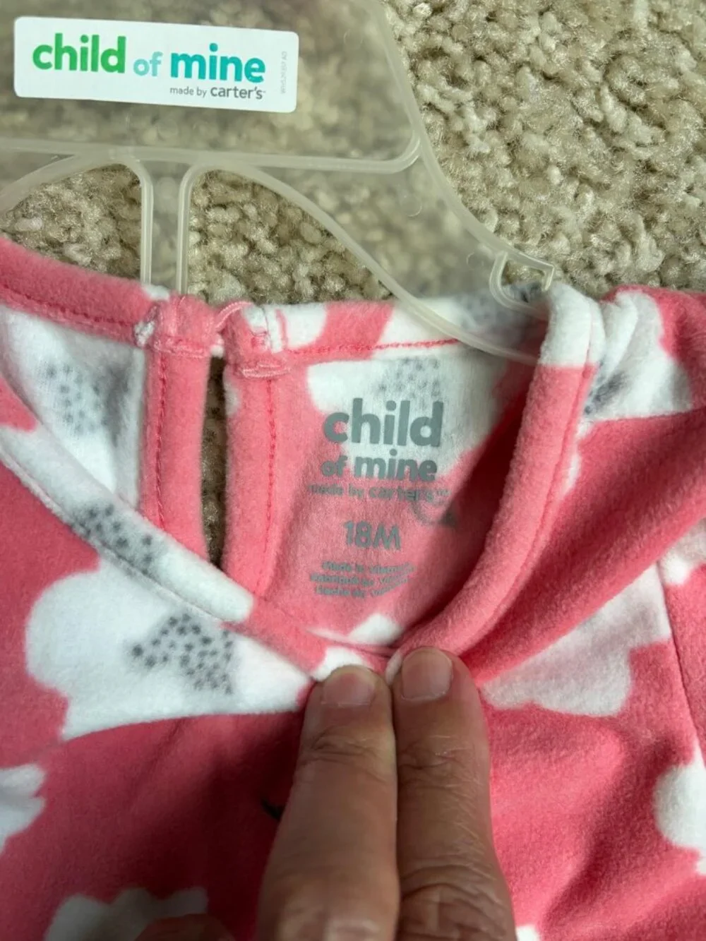 Child of Mine made by Carter's Infant Girls 2pc Set Pink Floral Sz 18 Months New